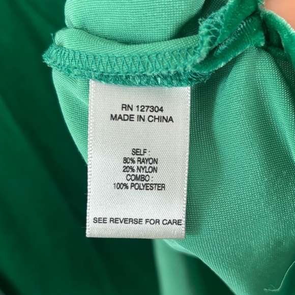 John Mark Crushed Velvet Button Down Top Women’s Size XL Green Boho Long Sleeve - Picture 5 of 7